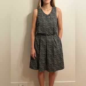 Black and grey modest dress great for business meetings